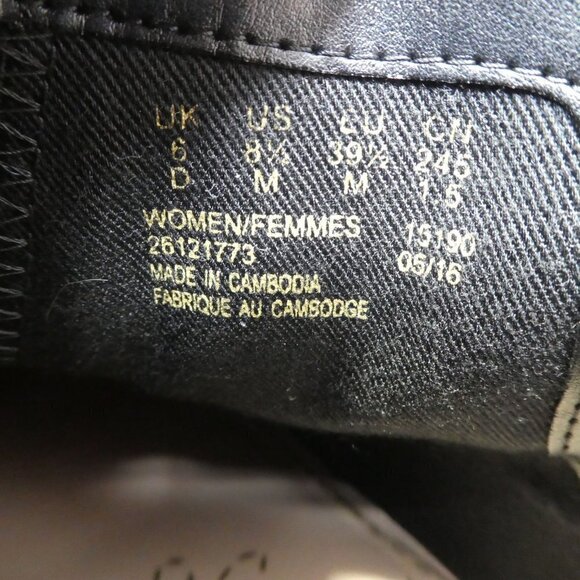 Clarks Breccan Shine Ankle Boots Booties Womens 8.5 Black Distressed Leather Boh - Picture 11 of 12